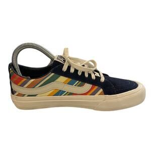 VANS SK8-LOW REISSUE RETRO STRIPES BLUE ULTRACUSH SZ. 7.0